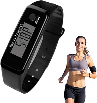 Step Counter Watch - Fitness Tracker Watch, Smart Activity Monitor | Portable Waterproof Calorie Distance Pedometer, 24 Hours Health Tracker, Sports Accessories for Women Men Exercise Travel |