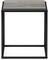 Vista 5 de Furinno Moretti Cube - Estante moderno apilable para mesa auxiliar, roble francés gris