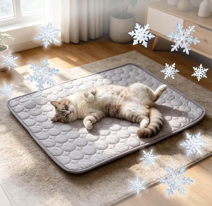 Dog Cooling Mat Cooling Mat for Dogs & Cats, Foldable, Portable, Easy to Clean, Durable Leakproof Pet Cool Mat Bed Mattress for Dogs Cats Puppy in Hot Summer