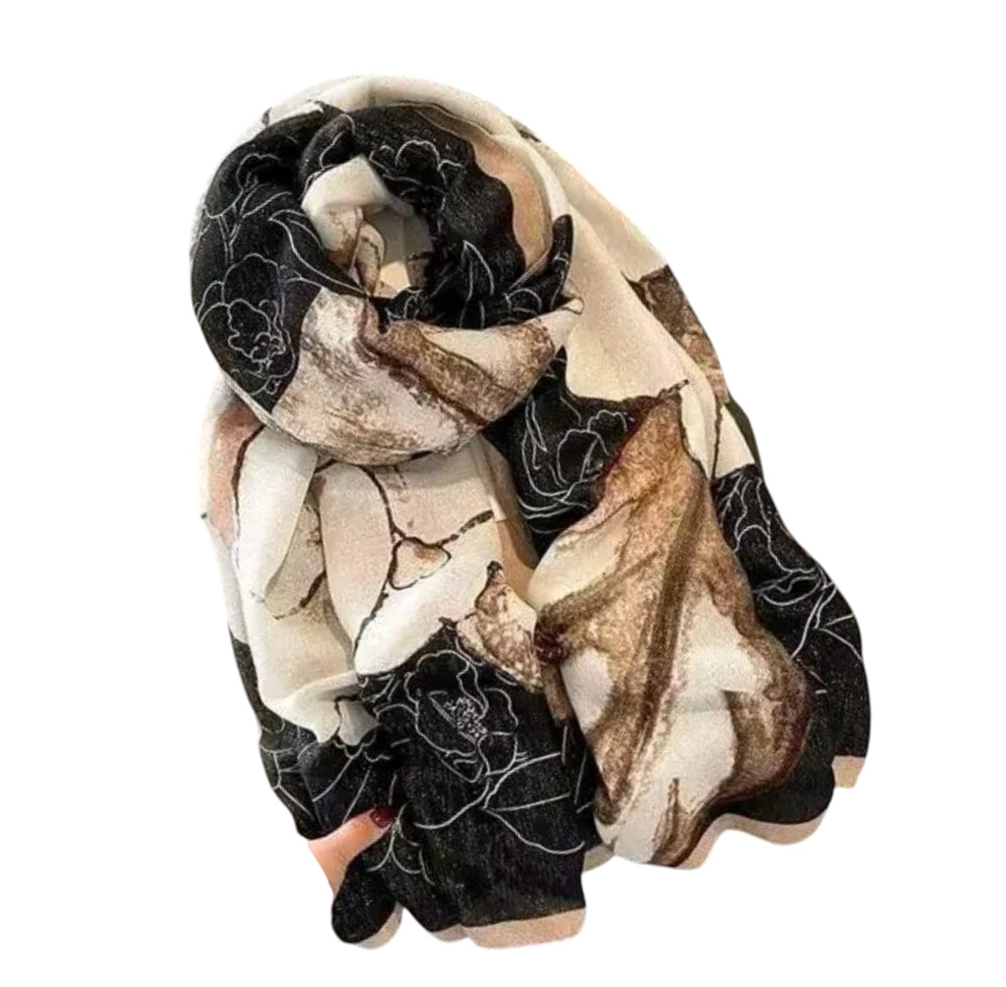 Zahid Floral Print Scarf Stoles Headwrap Hijab For women and girls Perfect for both summer and winter-image-3