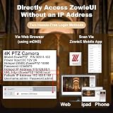 zowietek Kamera PTZ 4K USB/HDMI/LAN PTZ, pilot Ergo-Ease, autofokus, zoom optyczny 18x, transmisja strumieniowa na żywo do wideokonferencji, spotkania, kościoła, wydarzenia, zajęć