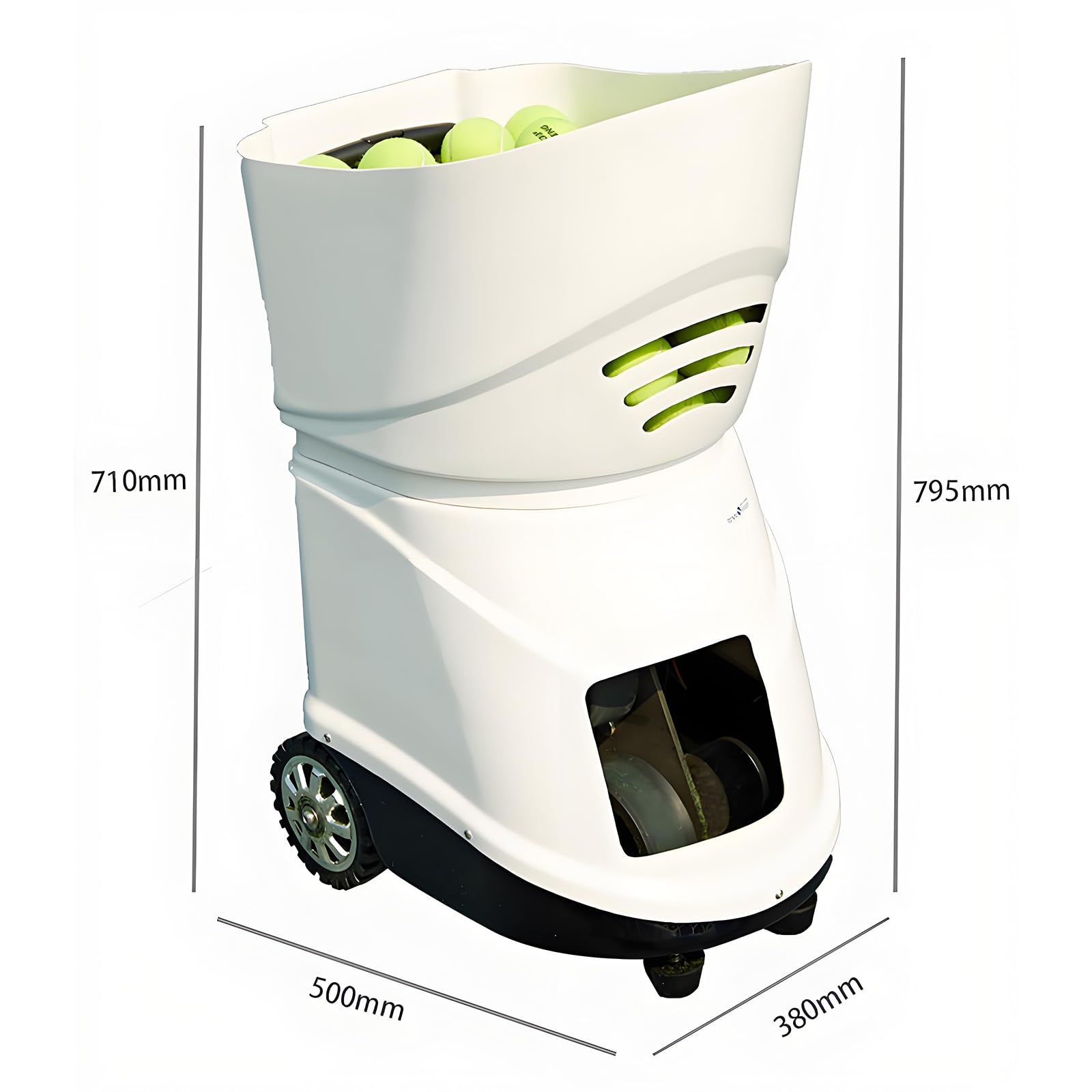 Lanciatore Automatico di Tennis, Macchina per Palline da Tennis, Telecomando App Mobile (velocità, Frequenza, Angolo, Rotazione, ECC.), Contiene 150 Palline
