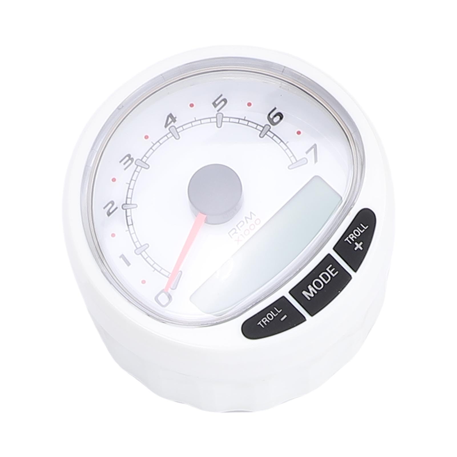 Drfeify Zestaw Tachometru Morskiego 85 Mm Obrotomierz Morski z Wyświetlaczem LCD Od 0 do 7000 Obr./min z wiązką Przewodów o Długości 3 Stóp Wyświetla Dane Silnika i Stan Alarmów dla łodzi Smart