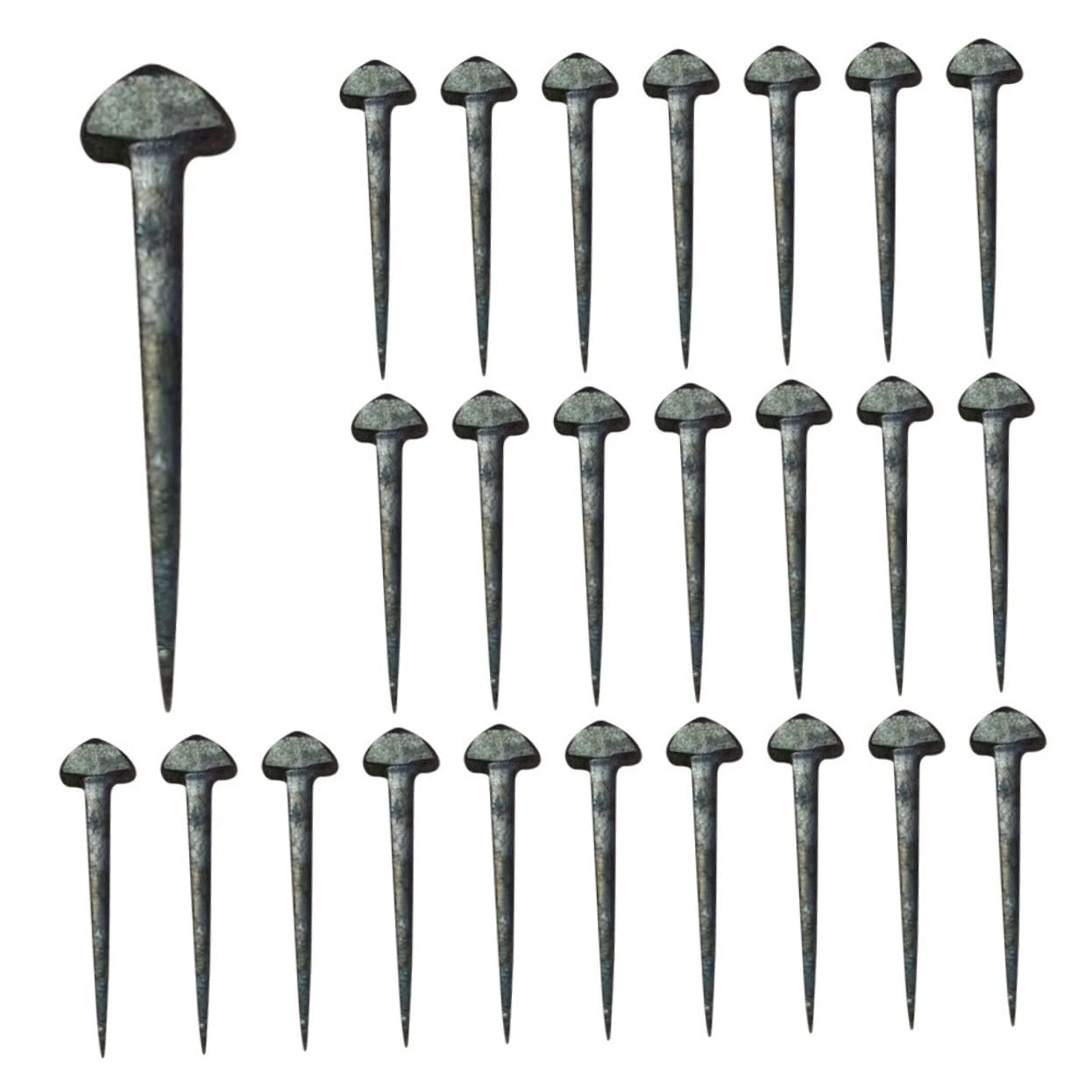 Housoutil 50 Pcs Clavo de Herradura de Hierro Clavo de Herradura Resistente Herramienta de Herradura Clavo de Herradura Compacto Forma de pezuña Aprovechar Uñas de Caballo Equipo Accesorios