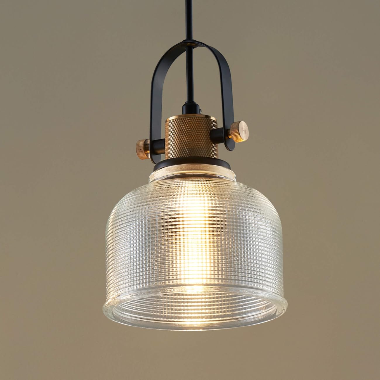 Suspension Vela verre transparent cloche E27