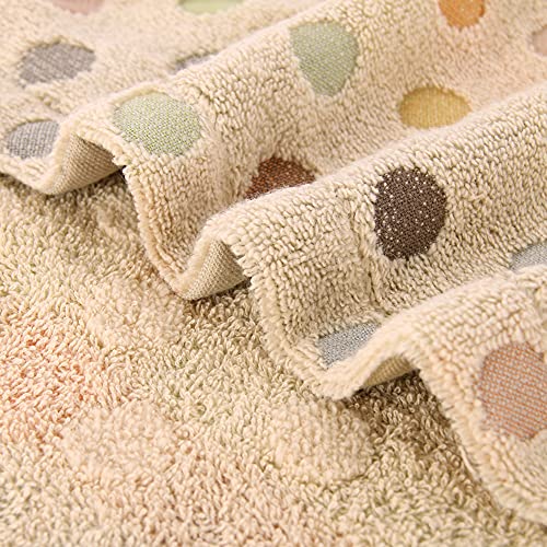 Pidada 100% Cotton Hand Towels Colorful Polka Dot Pattern Soft Absorbent Decorative Towel For Bathroom 13.4 X 30 Inch Set Of 2 (Brown) #TOP7