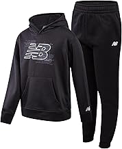 New Balance Boys Sweat Suit Set - 2 Piece Soft Fleece Tracksuit Set with Pullover Hoodie & Jogger Sweatpants for Boys (8-16)
