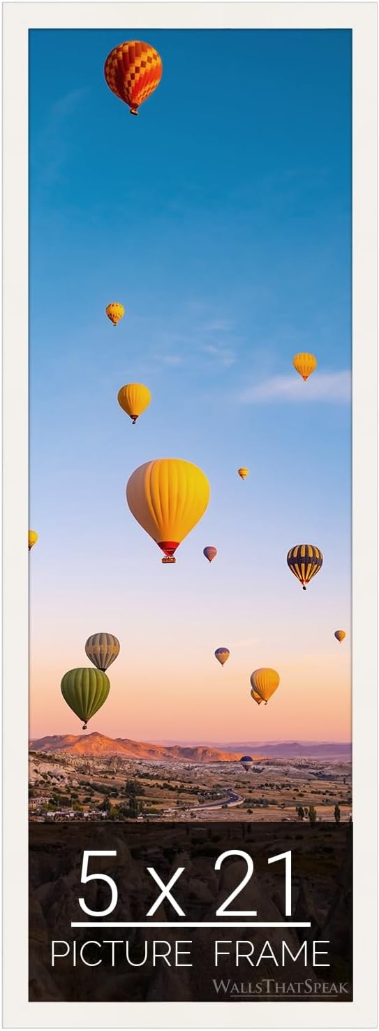 wallsthatspeak 5x21 white Picture Frame for Puzzles Posters Photos or Artwork