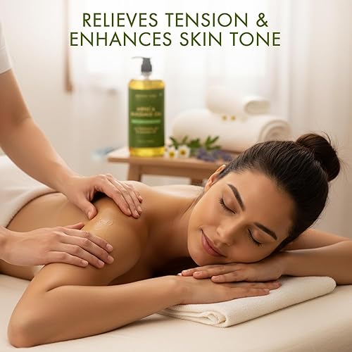 Vista 6 de MAJESTIC PURE Aceite de masaje de árnica para terapia de masaje, refrescante y relajante, aceites naturales para todo tipo de piel, loción de masaje