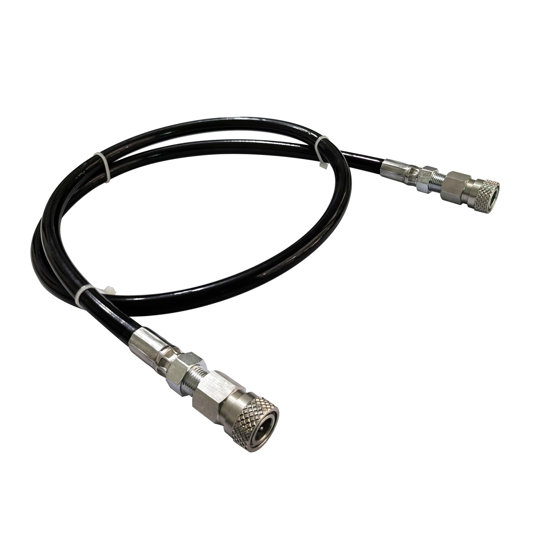 Tubo di riempimento ad alta pressione, 100 cm, 8 mm, maschio/femmina, attacco rapido da 300 bar, con estremità in acciaio inox (doppia estremità femmina)