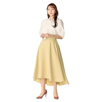 Amazon.co.jp: [レッセパッセ] スカート ﾍﾞﾙﾄ付ﾌｨｯｼｭﾃｰﾙｽｶｰﾄ