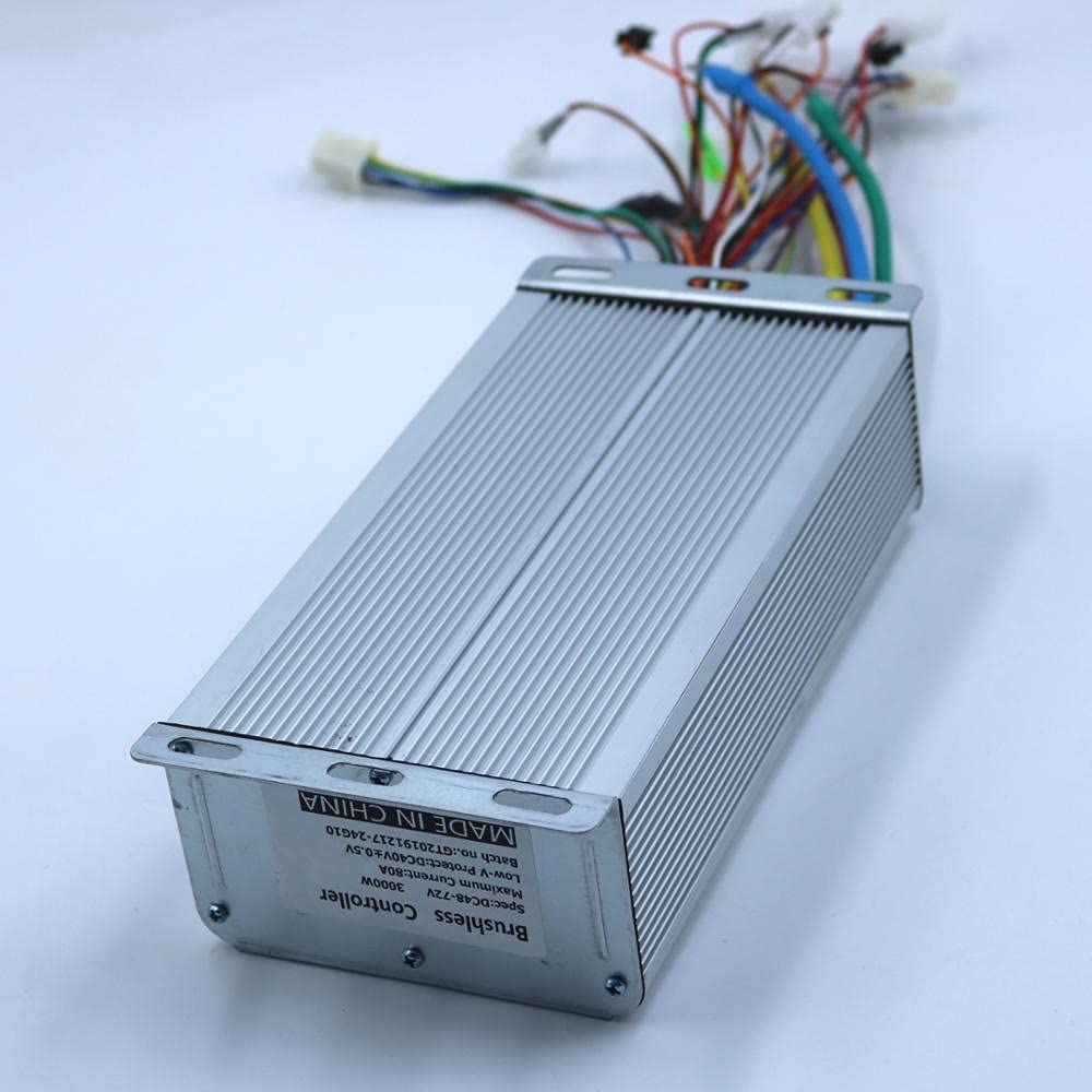 Centralina Bici Elettrica 48-72V 3000W 80Max Controller motore BLDC, Controller a velocità sfuriato EV