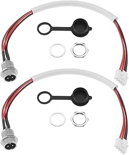 2 Sets 3-Polig 4-Adrig Ladestecker für Selbstbalancierenden Hoverboard Elektroroller Ersatzteil 22cm Kabellänge