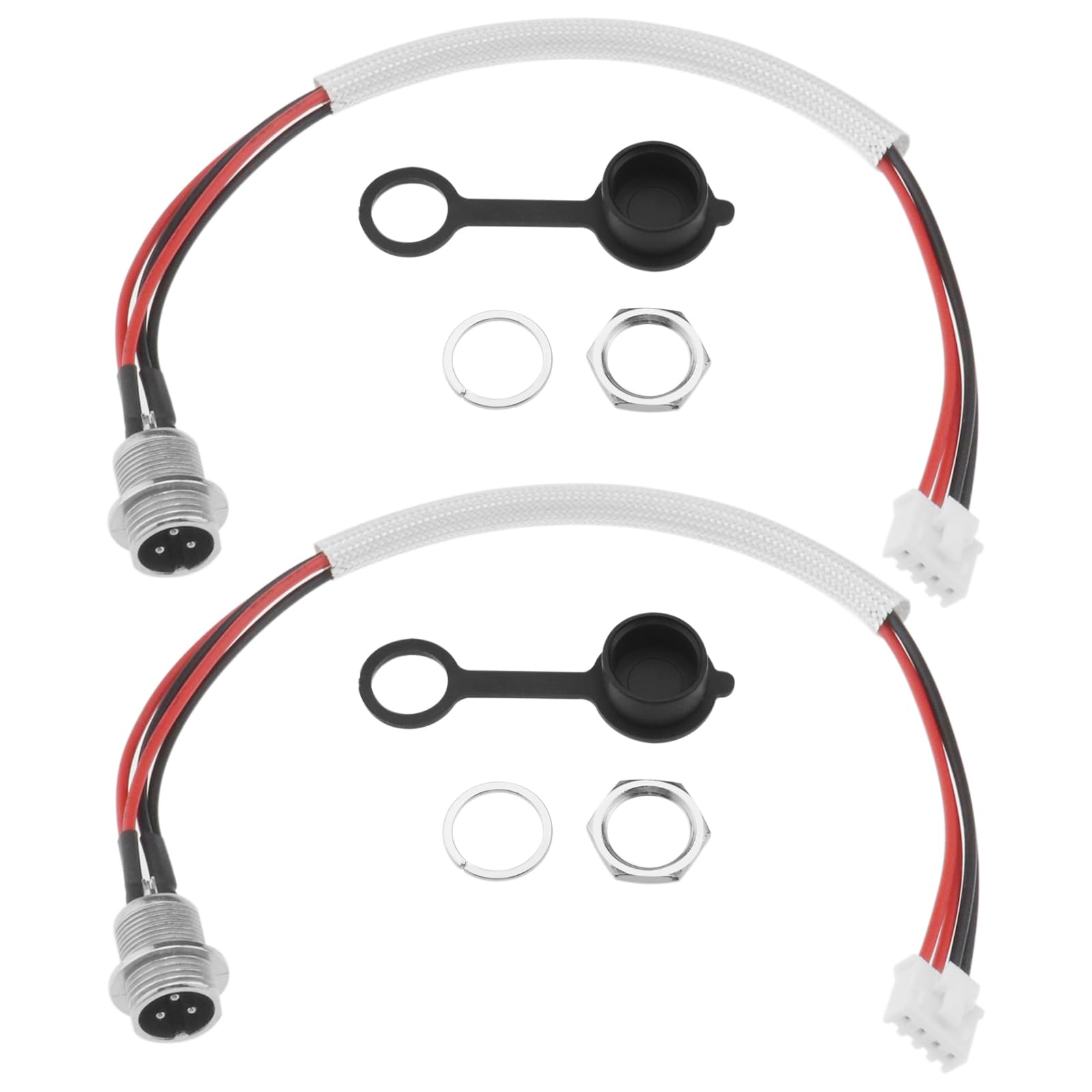 Ensemble de 2 Connecteurs de Charge 3 Broches pour Hoverboard - Accessoires de Remplacement