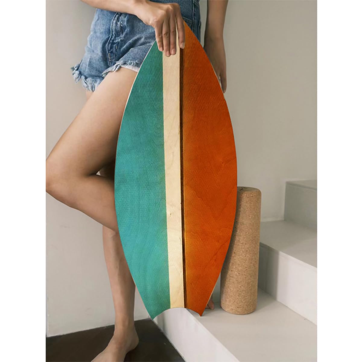 Balance Board Indoor Surf Style Home Fitness con ruota per esercizi, allenamento atletico e sport da tavola – divertente attrezzatura da allenamento per equilibrio, stabilità e miglioramento della