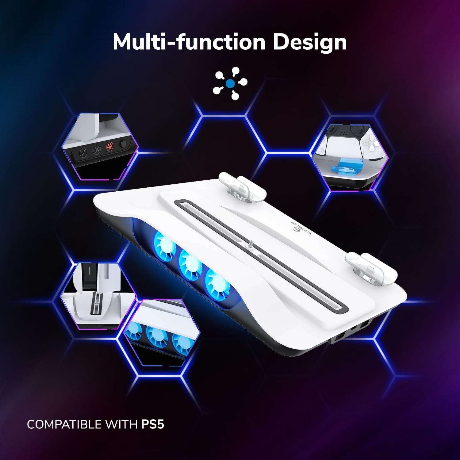 SCC5 Premium-Lade-Kühlständer für PlayStation 5