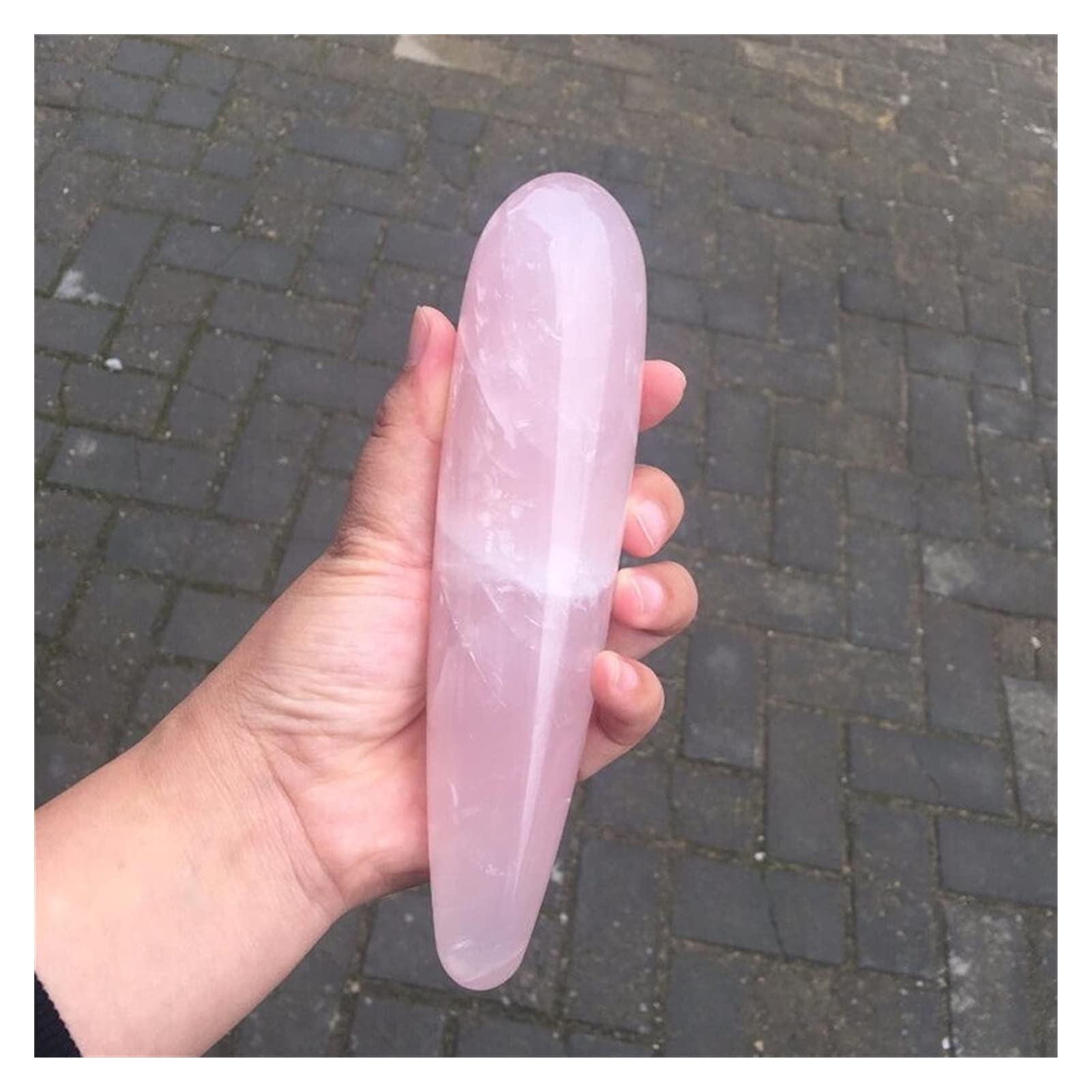 Quartz Rose Naturel de 18cm, Pièce Unique de Décoration d'Intérieur Haut de Gamme
