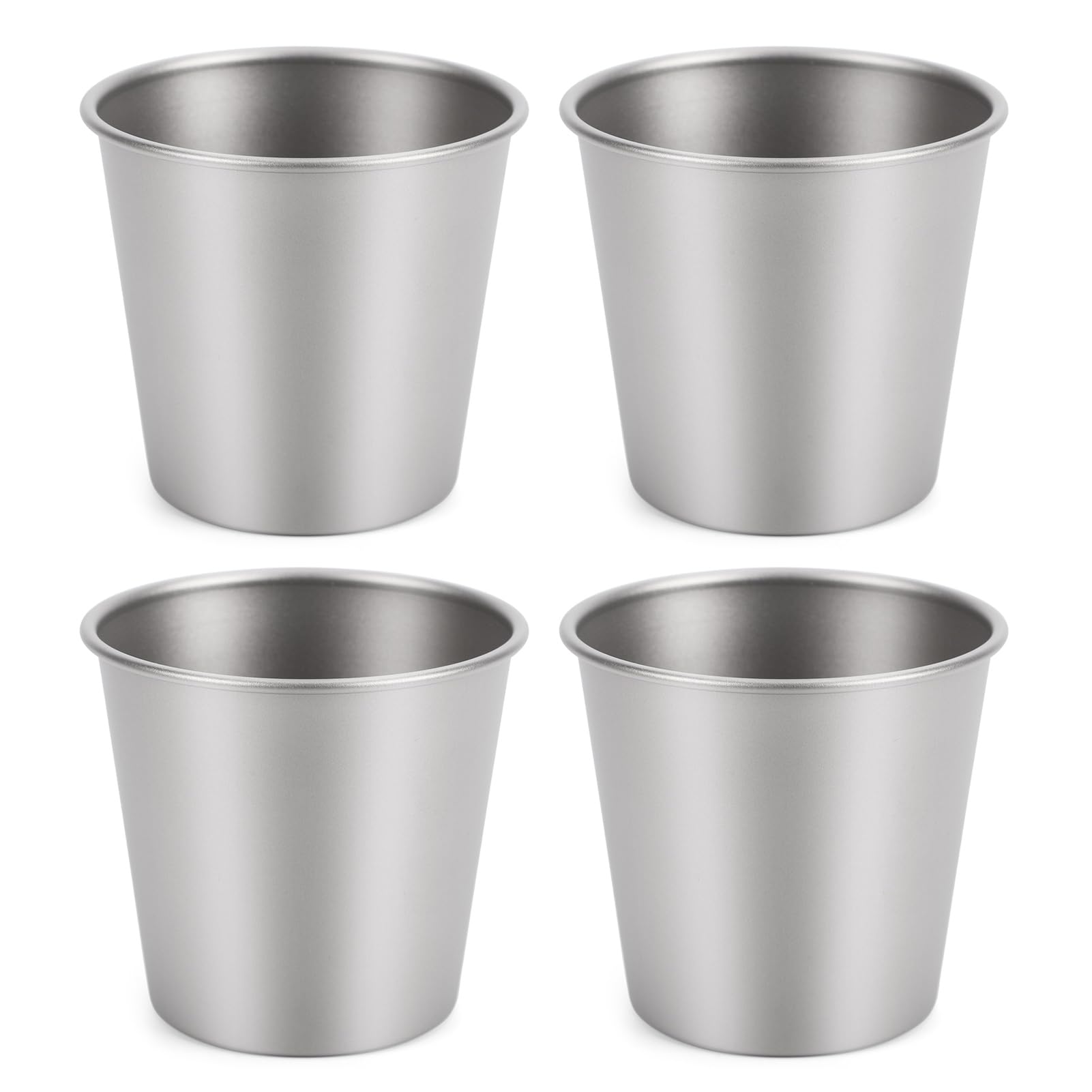 Eacam Tazza in Titanio Tazza da caffè Ti da Bere in Titanio a Parete Singola Viaggio Ti 200 Ml Interno Liscio Lavabile Lavastoviglie per (Set di tazze satinate)