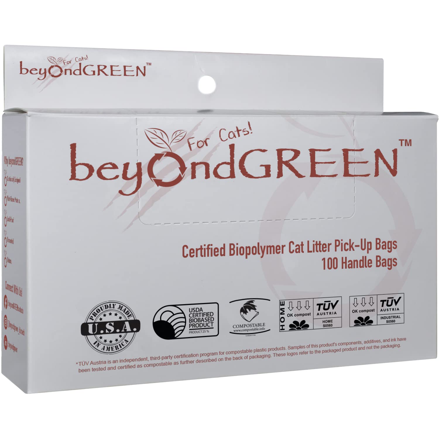 Buy Cat Poop Litter Waste Bags 100 Compostable Litter Bags Easy Tie