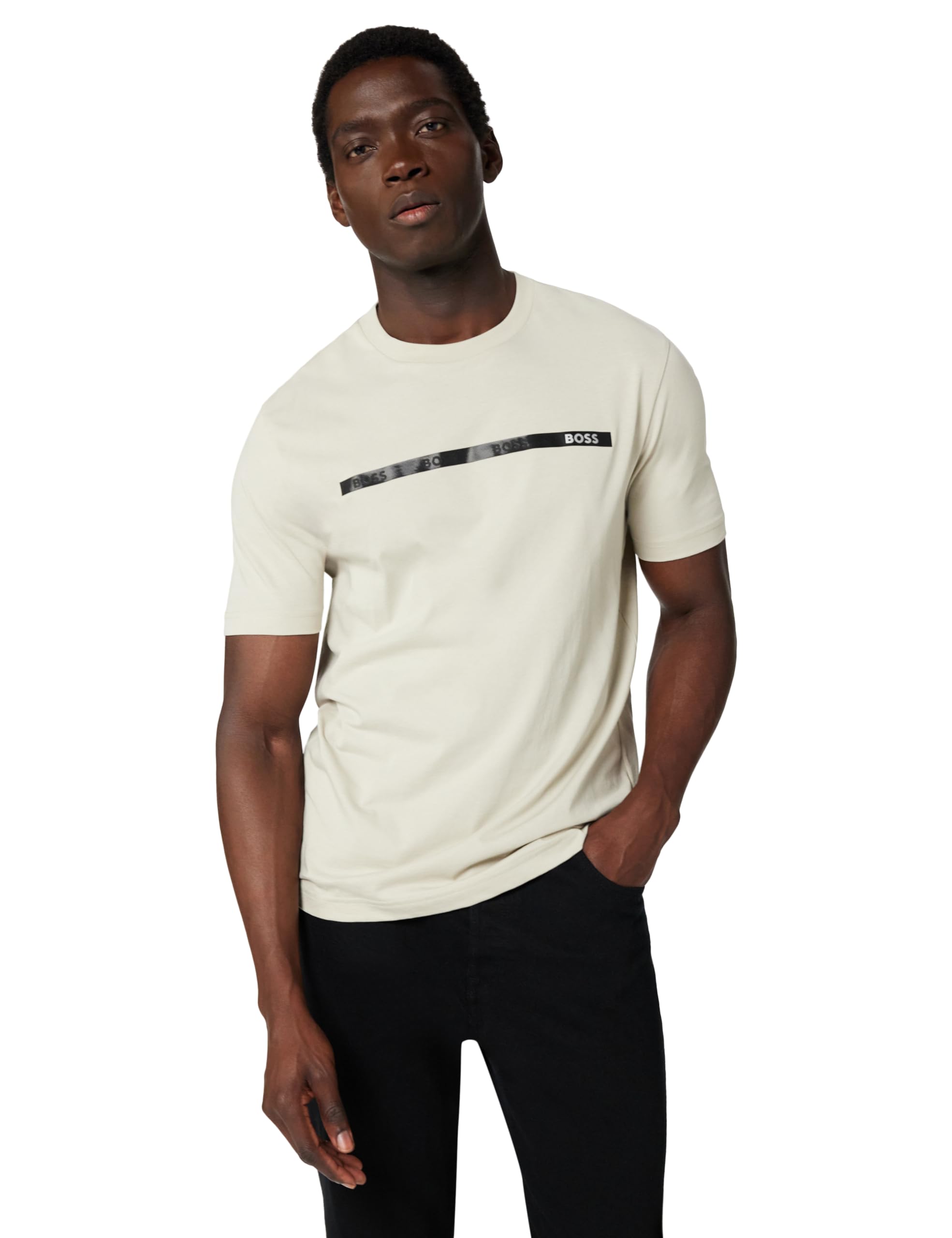 BOSS Herren Ts_Tee Tape T_Shirt