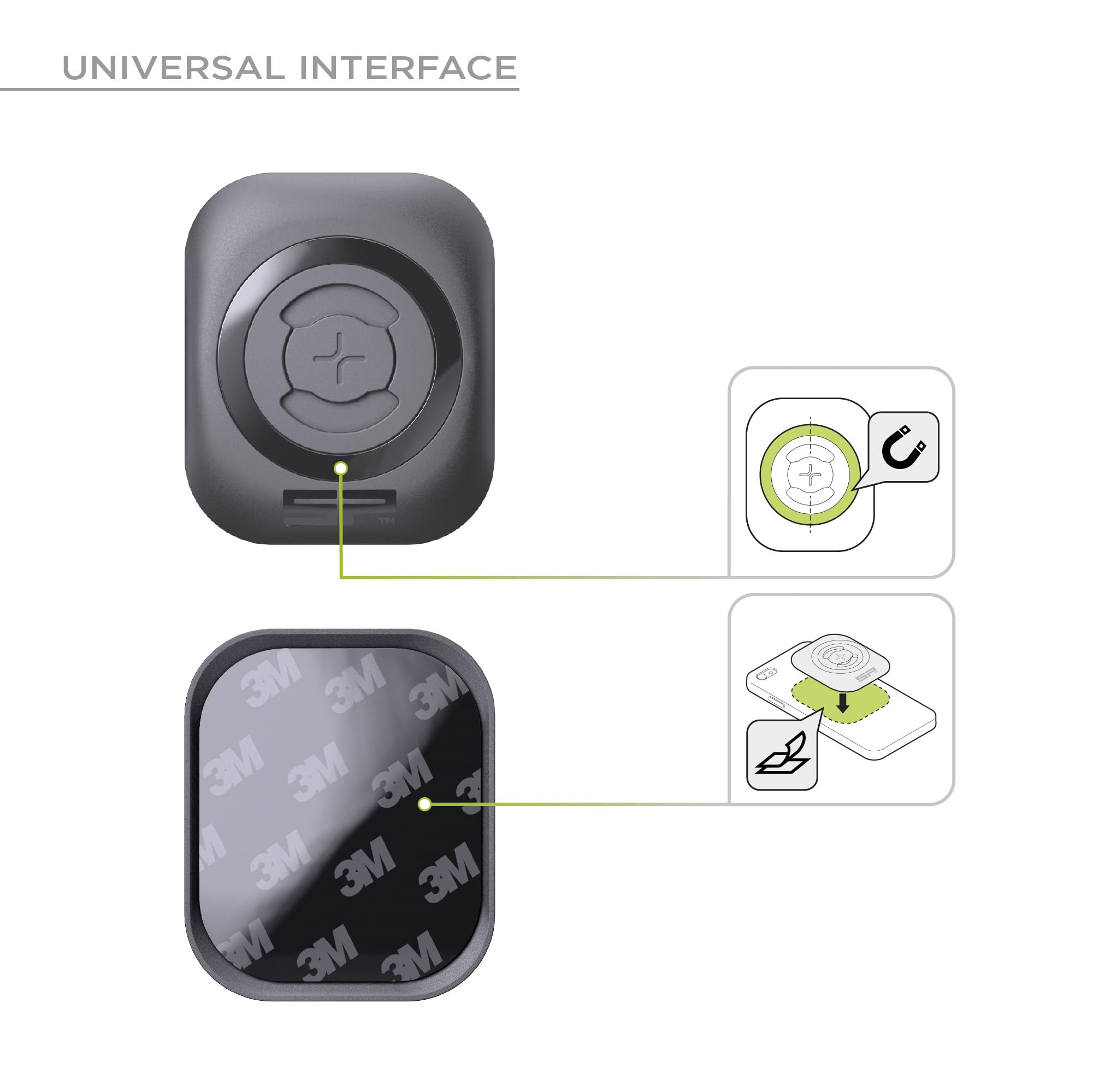 SP Connect Supporto Universale per Cellulare da Motociclette e Motorini - Blocco a Rotazione Brevettato - Forte Presa a Morsetto - Adatto a Manubri Standard e Grandi - Accessori da Motociclismo.