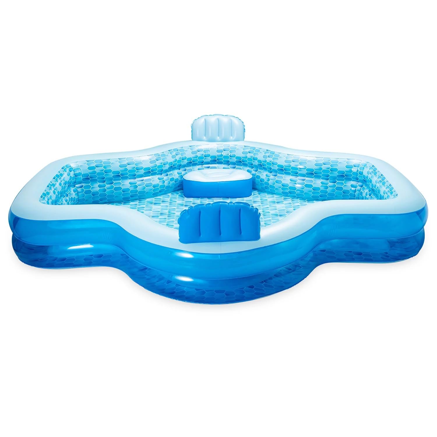 members mark elegant family pool 10 feet long 2 inflatable seats with backrests - 1 pack