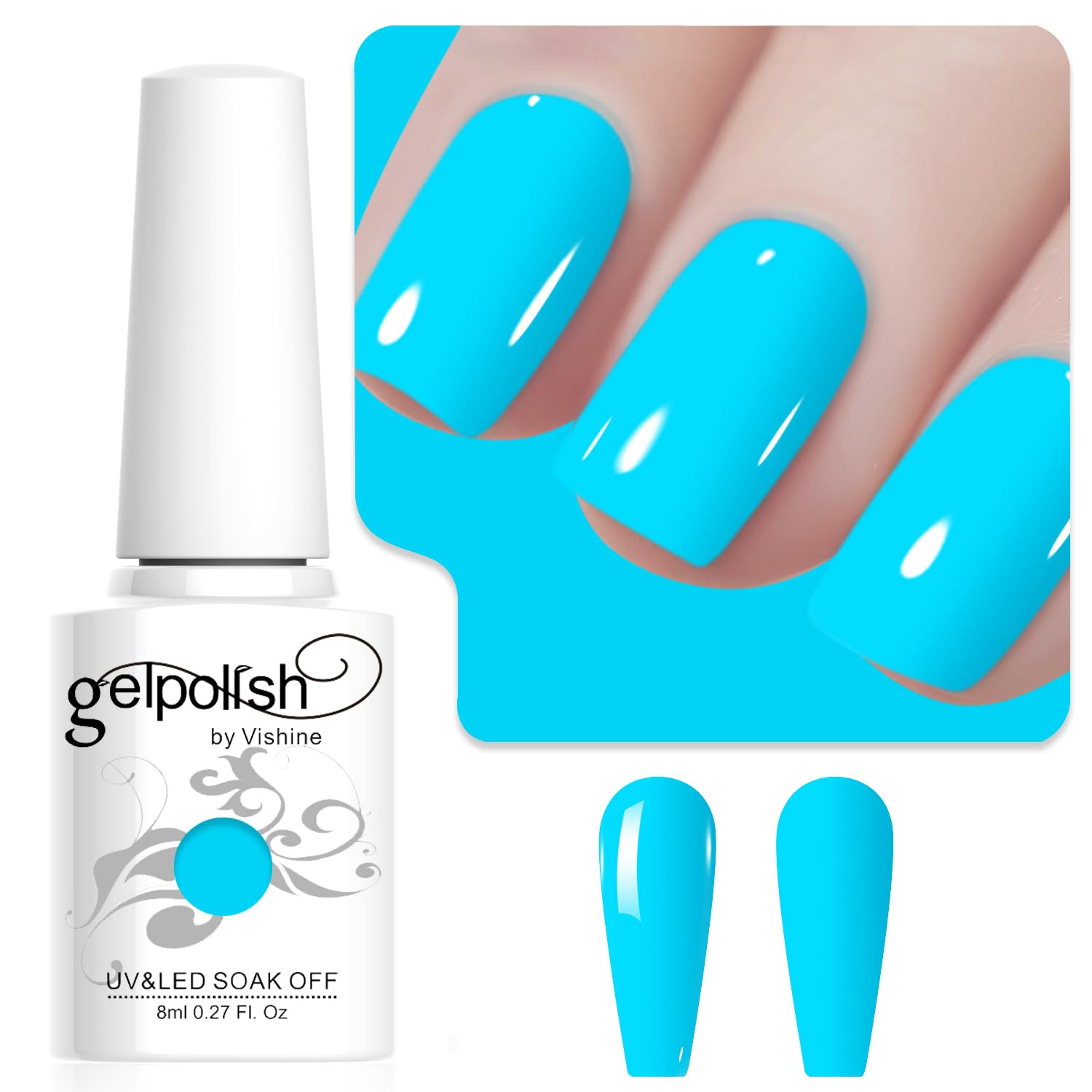 Vernis Gel Uv Semi Permanent Vishine Vernis à Ongles 8ml Semi