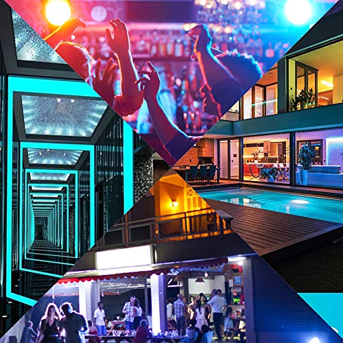Image of 20ft LED Strip Lights Color Changing Mood lamp USB 5V Operated RGB 5050 LED Tape Lights Bedroom, Kitchen Cabinet Light with IR Remote Controller and Dimmable