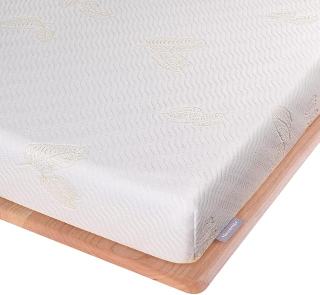 Newentor® 4 Inch Memory Foam Mattress Topper Double Bed - 10cm Dual-Layer Mattress Topper with Removable Zipped Cover - Cooling Mattress Topper for Back and Neck Pain, Double White