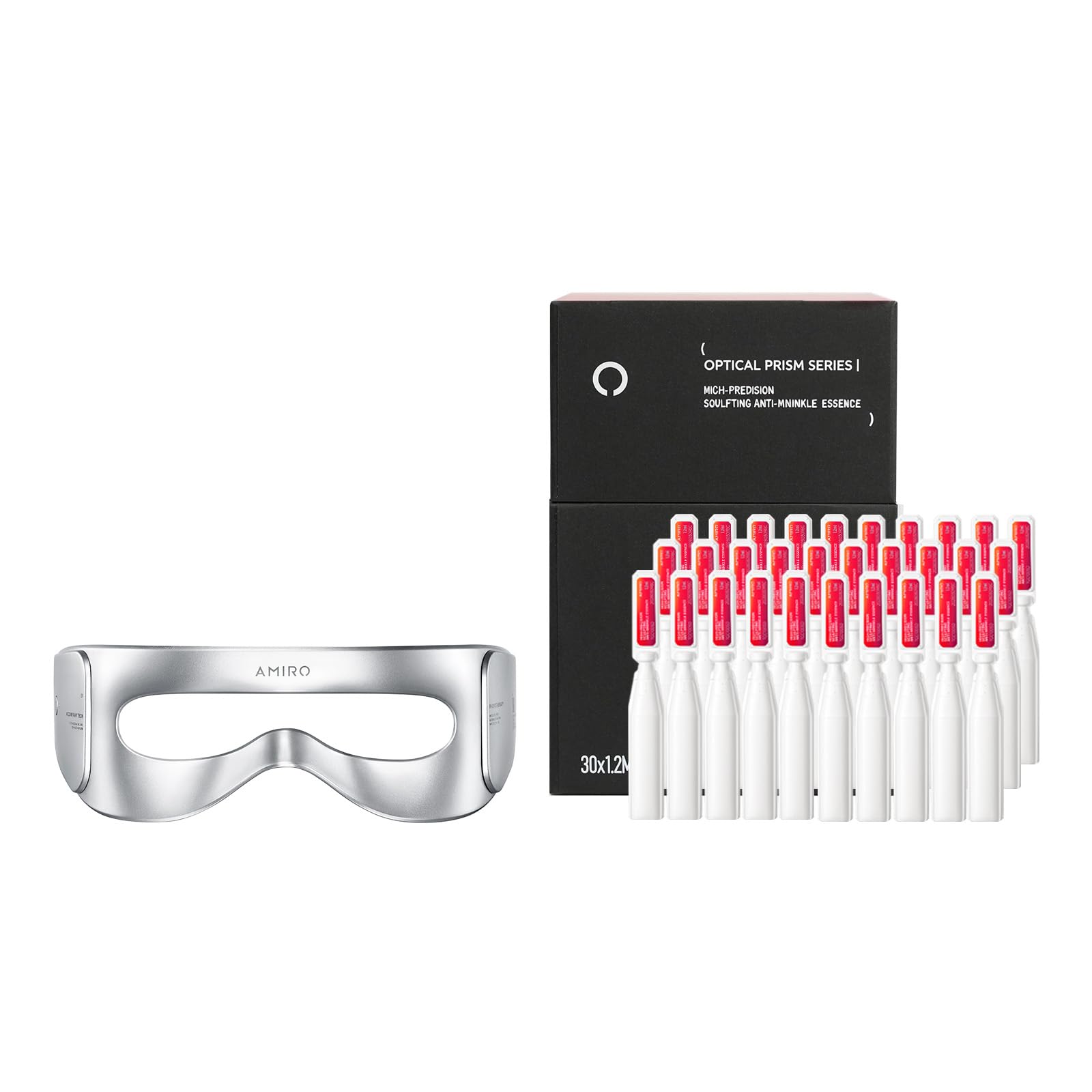 AMIRO Red Light Therapy Mask for Eyes + PDRN Face Serum with Salmon DNA×30 | Red Light Th…