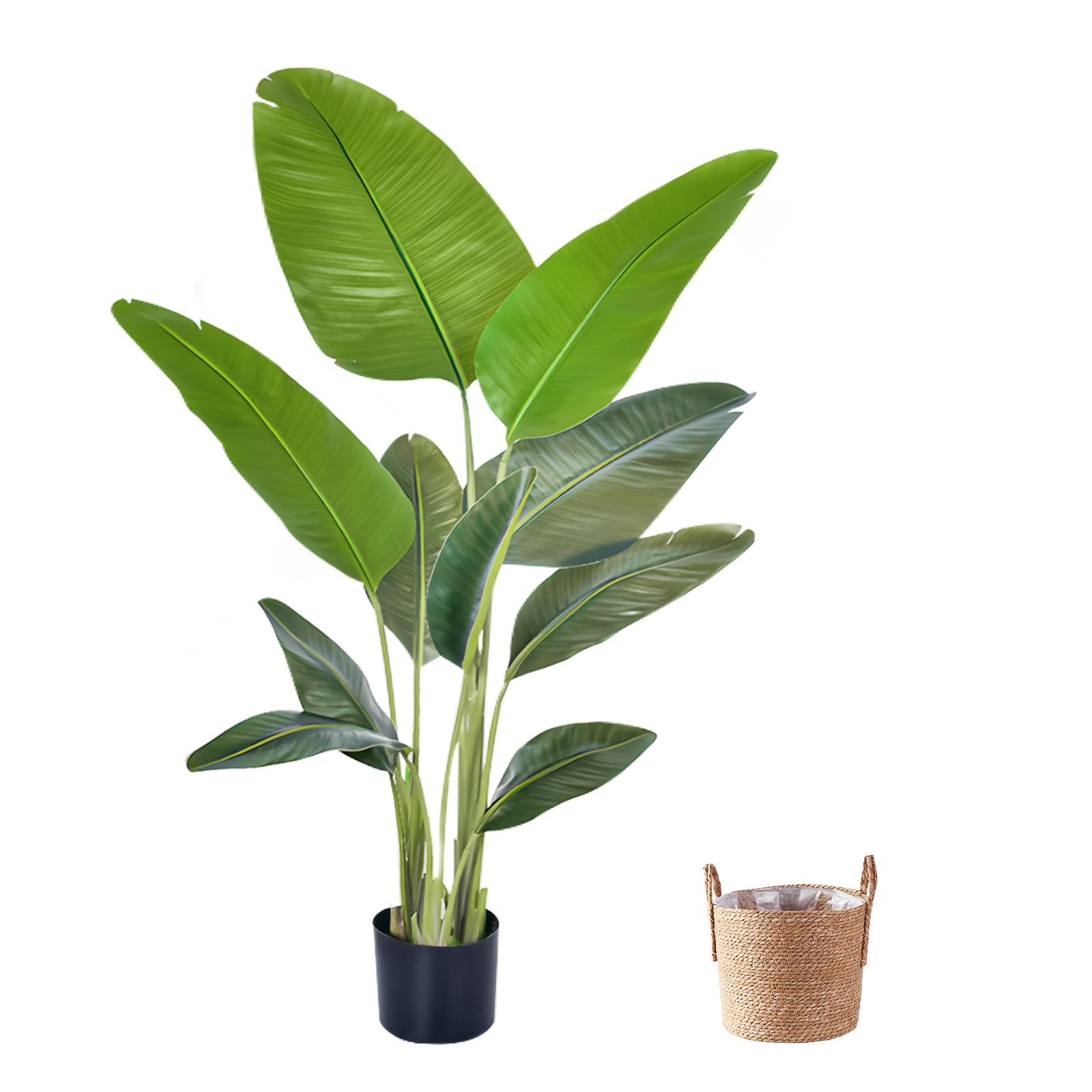 Pianta artificiale grande 160 cm uccello del paradiso artificiale piante in vaso Fake Plants Artificial Plants Artificial Palma artificiale Pianta d'appartamento come vera per interni ed esterni