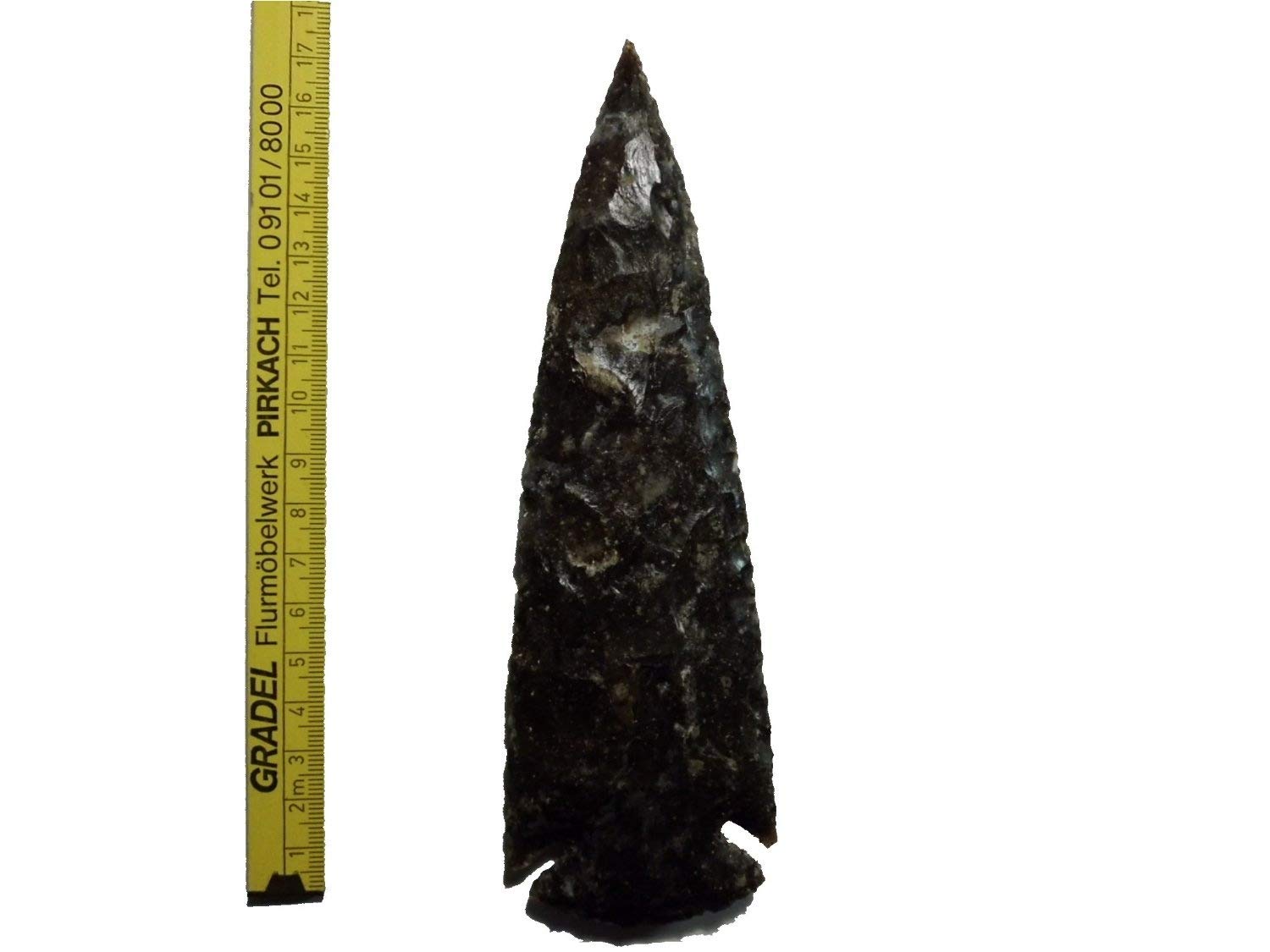 Arrowhead/Spearhead between 2-25 cm of flint/agate (Stone Age replica) (13 to 15cm)