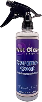 Wet Glaze Ceramic Coat - 12 Month Ceramic Coating Spray - High Gloss Retention and Extremely Hydrophobic - Safe for Auto, Marine, Motorcycle, RV, and More!