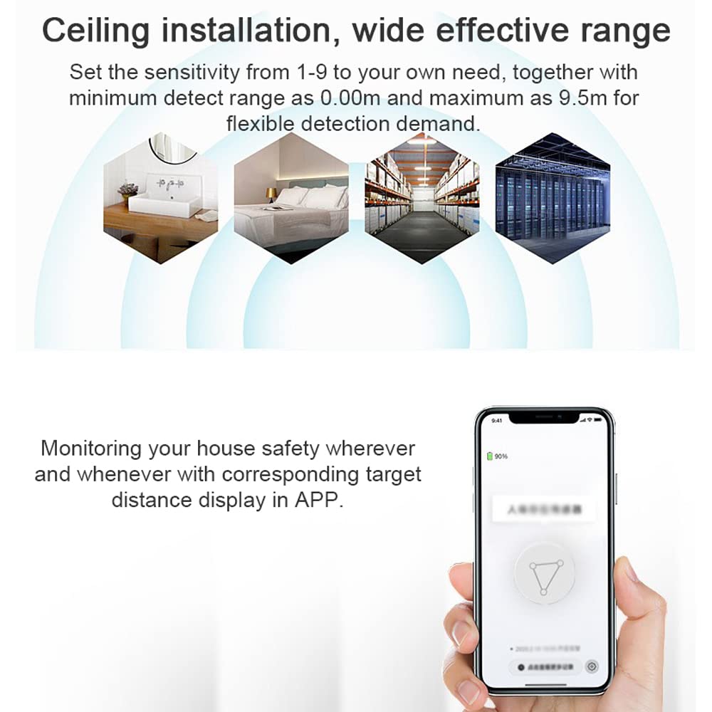 Detector de presencia humana con WiFi opcional Zigbee para seguridad doméstica a través del teléfono móvil
