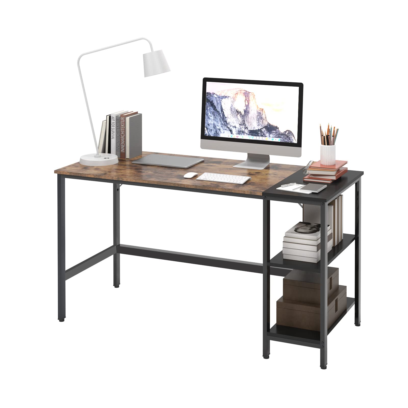 Buy Storage Desk Studio Table, DlandHome 55.1 Inch Large Desk Computer
