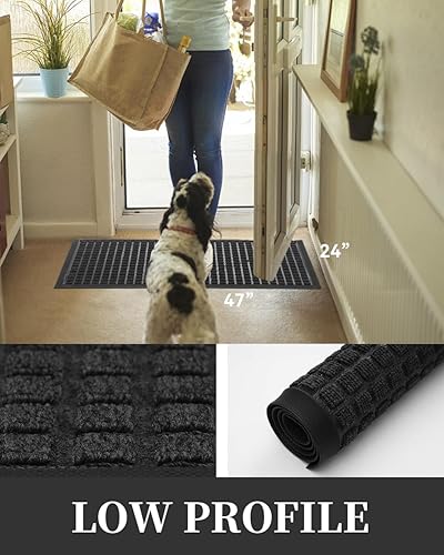 Miniatura 8 de MontVoo - Tapete para puerta de entrada exterior, exterior, interior, para entrada, tapete de bienvenida, tapete de entrada con parte trasera