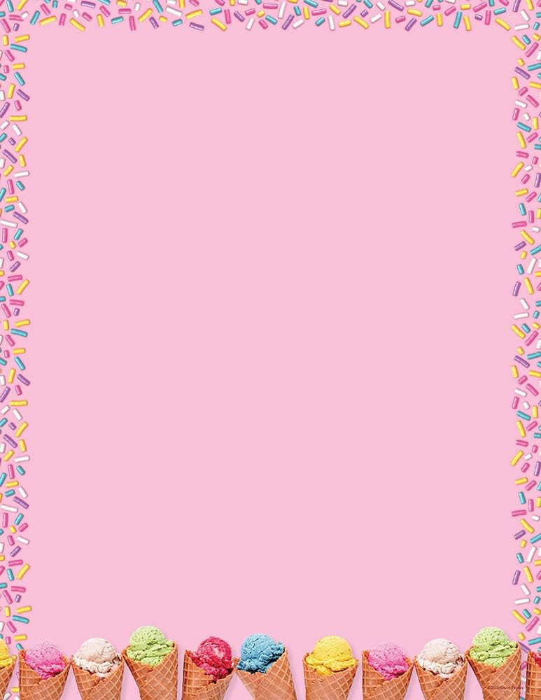 Great Papers! Scoops Ice Cream Letterhead, 8.5" x 11", 80 count