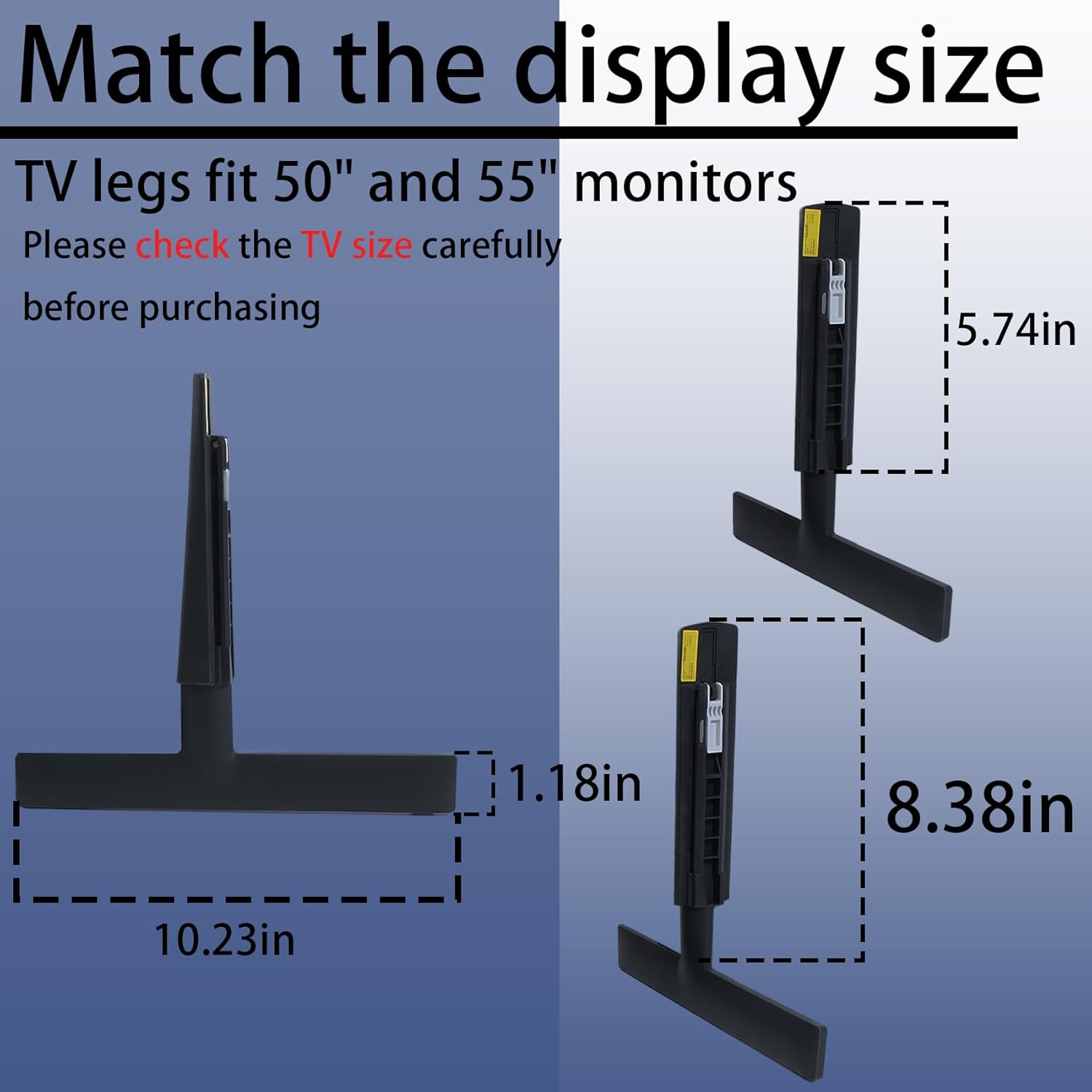 UN55AU8000FXZA Legs BN63-19338B TV Replacement Legs Compatible with Samsung 50 55 inch UN50AU8000FXZA UN55AU8000FXZA UN50CU8000FXZA UN55CU8000FXZA OEM Legs Stand,No Screws Required