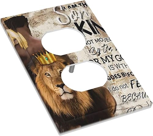 Miniatura 3 de Cotizaciones Hombre africano Afro Lion 1 Gang Outlet Plate Decorativo Single Duplex Placa de pared Receptáculo eléctrico Interruptor de luz
