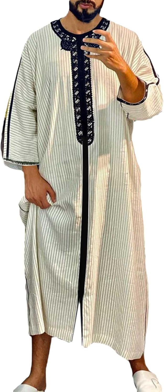 Jalabiya Men Big and Tall Kaftan Muslim Men Thobe Egypt Ubuy