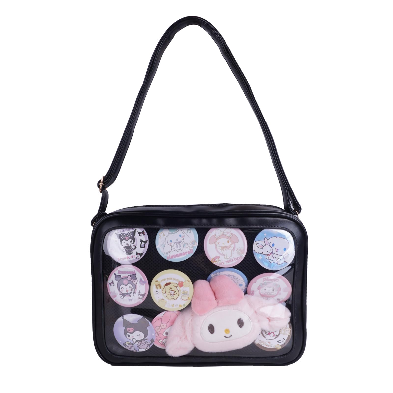 CoolChange Borsa a tracolla giapponese Ita bag con finestra trasparente | Borsa Itabag | 22 x 30 cm