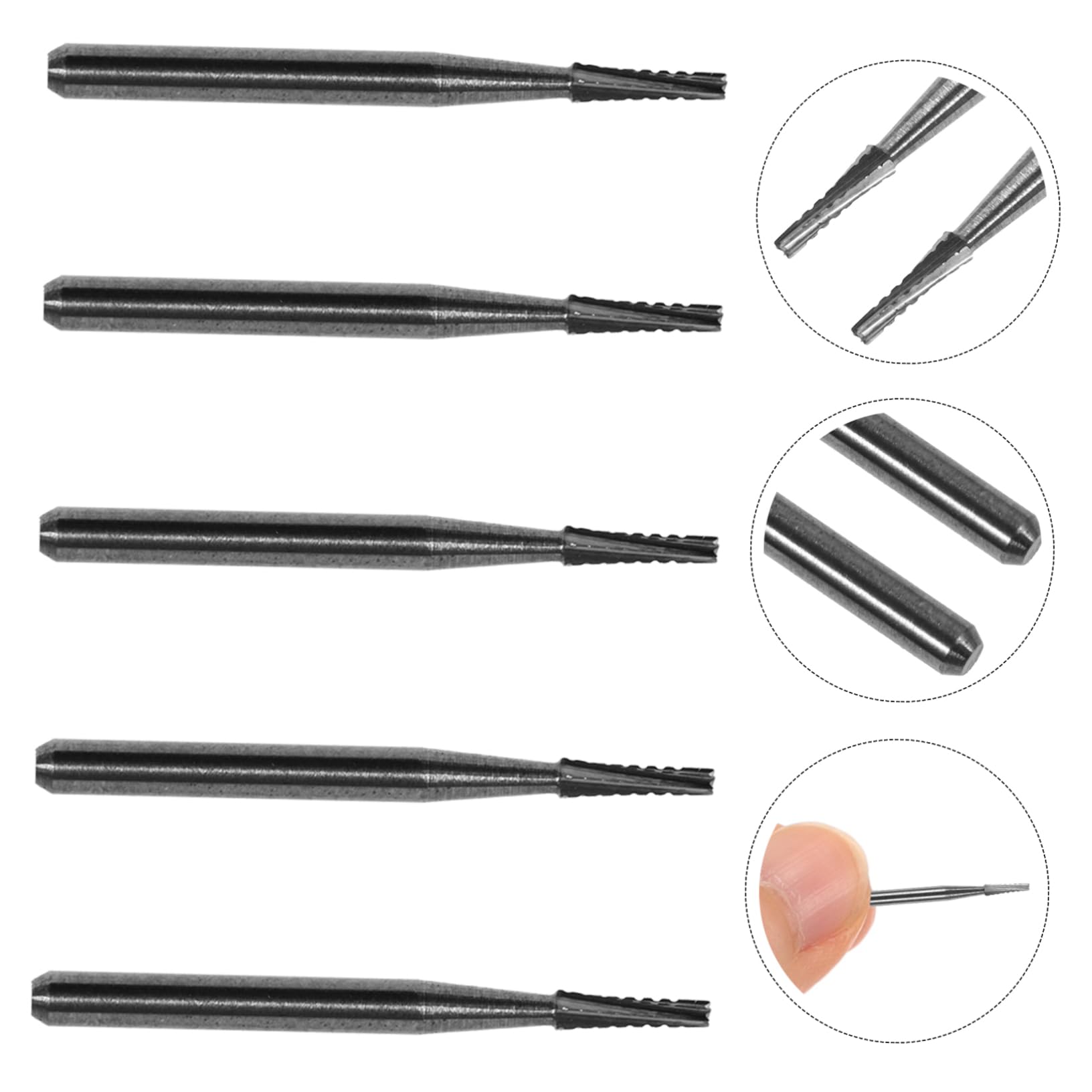 Amosfun 5 Series Herramienta De Reparación De Vidrio Tungsteno Reparación De Chips De Parabrisas Herramienta De Reparación del Parabrisas Kit De Reparación De Ventanas Plata 5 Piezas X 5