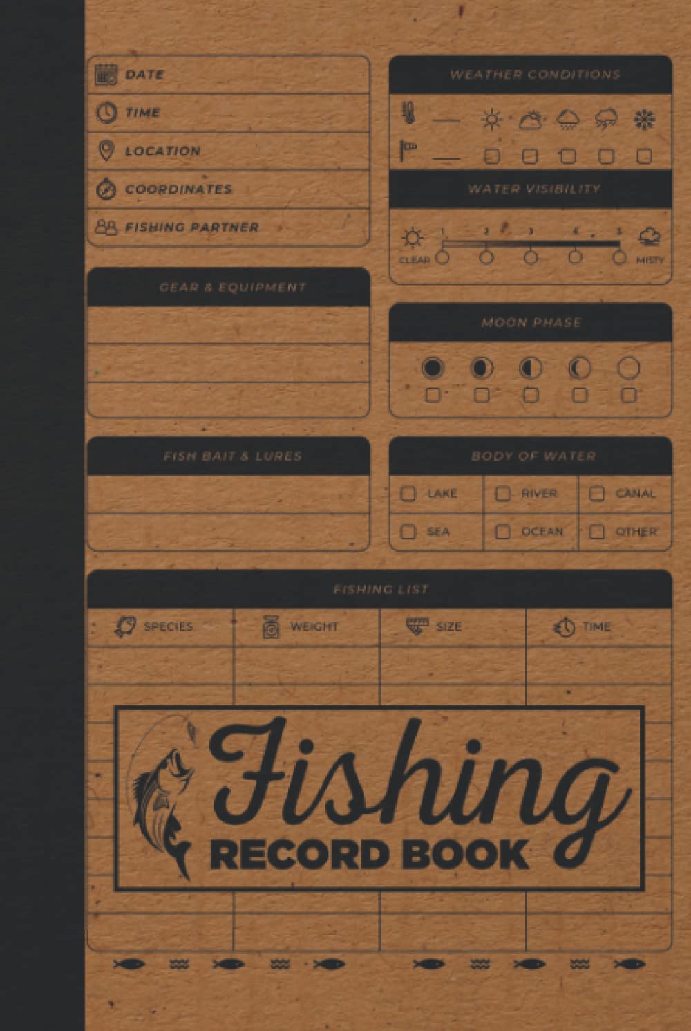Fishing Record Book: Hardcover & Hardback Fishermans Journal - Fishing Log Book For True Enthusiasts & Professional Fishermen - Fishing Journal To ... Of Fishing Trips Experience - Fishing Gifts