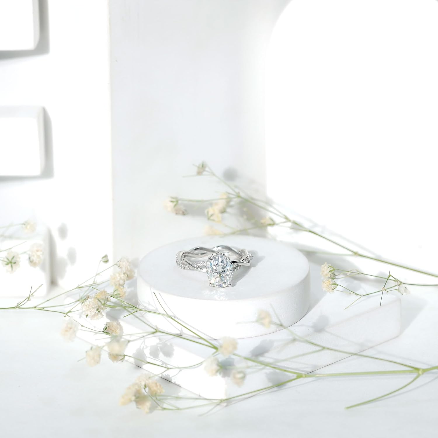 Certified Lab Grown Diamond 7X9mm Oval Engagement Ring, Ef-Vs Quality, 2 Carat Diamond Ring - With Jewelry Box