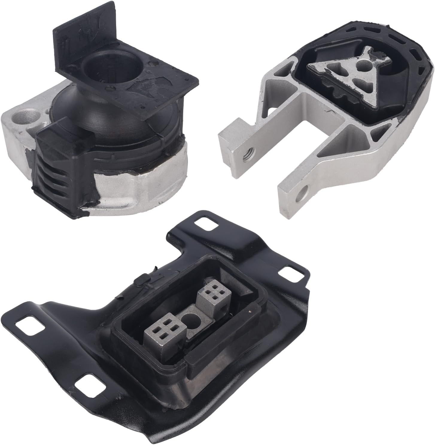 KUSATEC 3PCS Engine Motor Mount & Transsmission Mount Set Compatible with Ford Focus 2012 2013 2014 2015 2016, Replacement for A5520 A5312 A5612