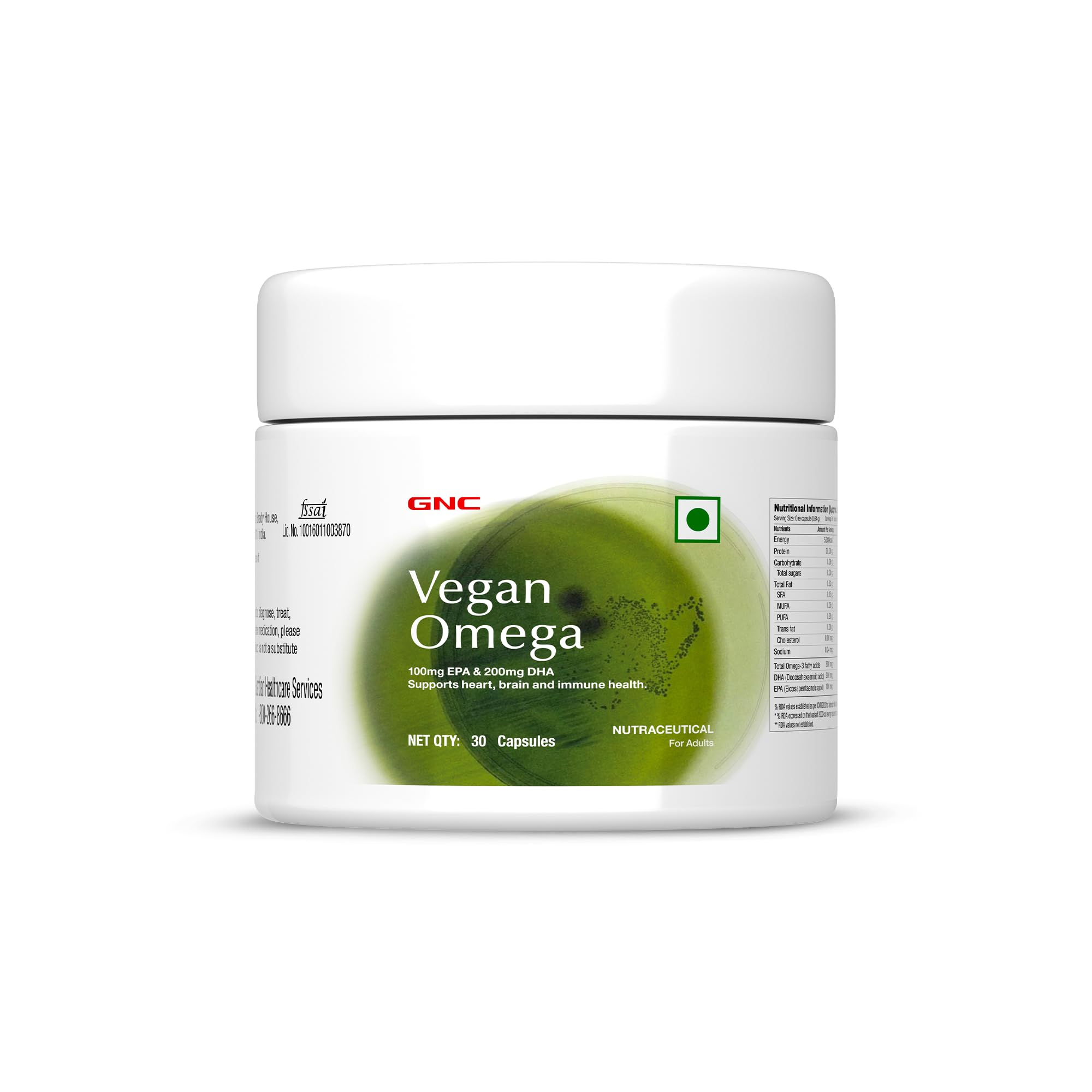 GNC Vegan Omega 3 | EPA + DHA from Microalgae | Plant-Based Omega 3 for Heart, Brain & Joint Support | No Fishy Burps | 100% Vegan | 30 Capsules-image-6