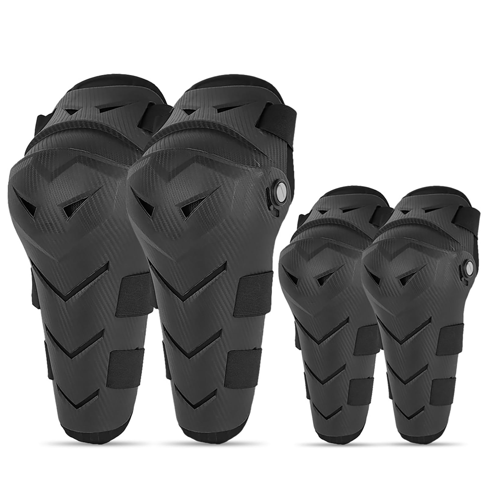 ARMAAN Protezioni Articolari Moto - Ginocchia E Gomiti Er Guida Strada Fuoristrada Gusci Flessibili In PE Fodera Morbida Chiusura Elastica Design Leggero Per L'uso Quotidiano