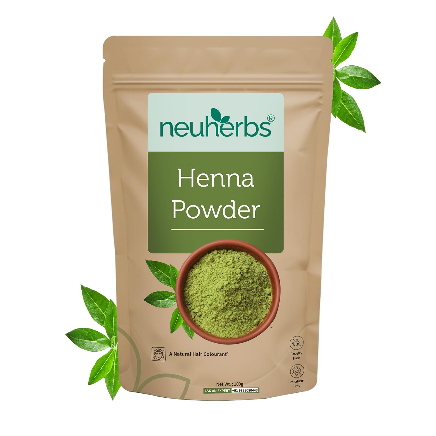 Neuherbs Henna Powder 100g (Pack of 1) For Men & Women | Pure & Natural Powder for Hair Colour | Cruelty & Paraben Free | With No Artificial Colour & Additives-picture-52