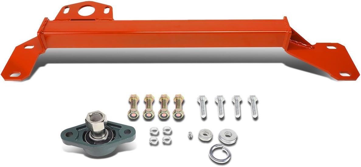 DNA MOTORING Steering Box Stabilizer Bracket Bar Compatible with 94-02 Dodge Ram 1500 2500 3500 2WD, Red, BRR-009-RD