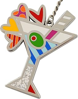BRITTO Romero Metal Keychain and Bag Charm - Martini - Colorful Artwork Design
